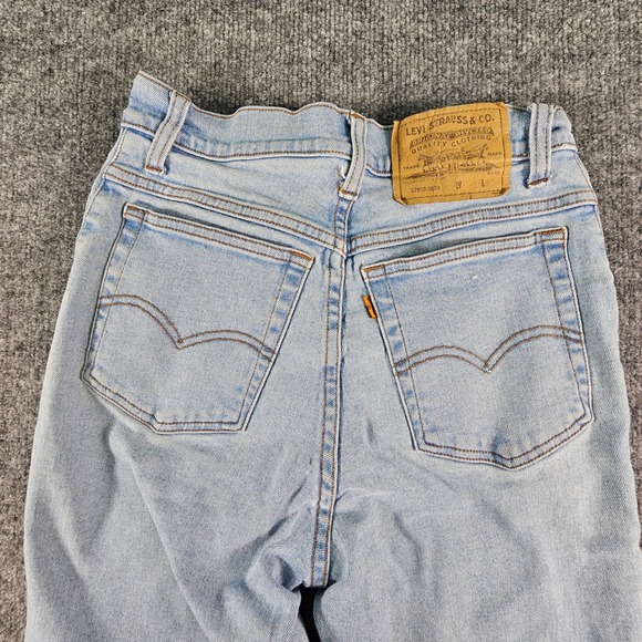 Vtg 90s Levi's Orange Tab 57912 High Rise Slim Taper Mom Jeans Light Wash Size 9 - Picture 7 of 12